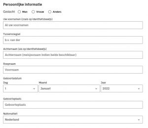 vereiste informatie voor online casinoregistratie